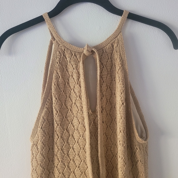 Boston Proper Crochet Maxi Dress. Small. Tan. - Picture 10 of 10